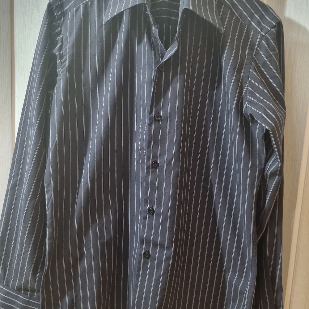 Digital black stripes shirt long sleeve size M (boys) - Picture 6 of 7